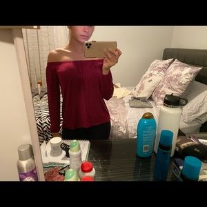 Violet off the shoulder top